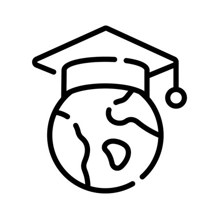 A captivating icon of global education, easy to editのイラスト素材