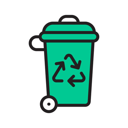 Get this amazing outline style icon of waste recycleのイラスト素材