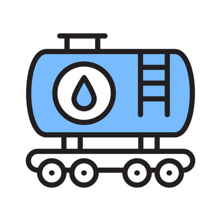 A well designed handy outline icon of patrol tankのイラスト素材