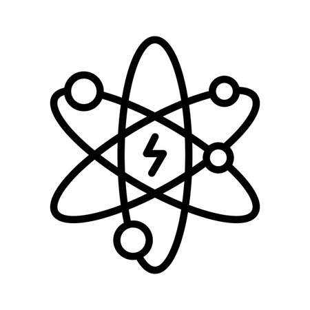 Have a look at this amazing line icon of atomic energyのイラスト素材