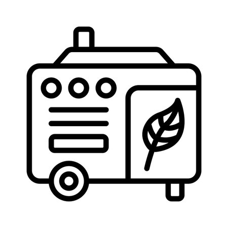 A well designed outline style icon of eco generatorのイラスト素材