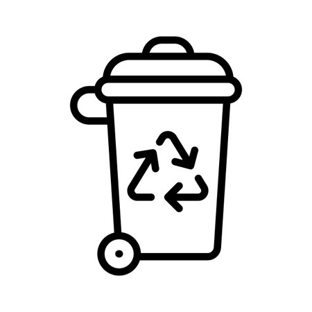 Get this amazing outline style icon of waste recycleのイラスト素材