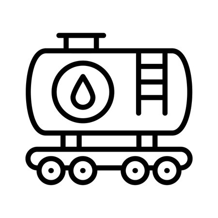 A well designed handy outline icon of patrol tankのイラスト素材