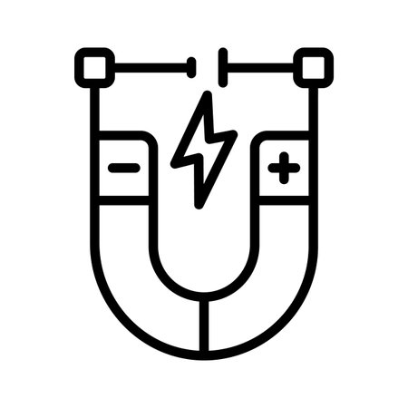 Check out our creatively designed magnetic energy line iconのイラスト素材