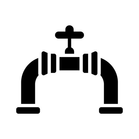 Visually appealing glyph style icon of gas pipelineのイラスト素材