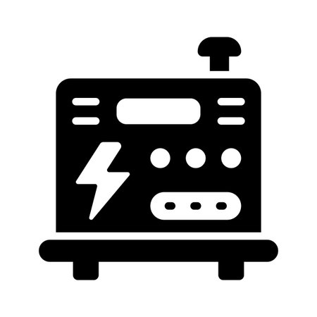 Generator icon creatively designed in glyph styleのイラスト素材