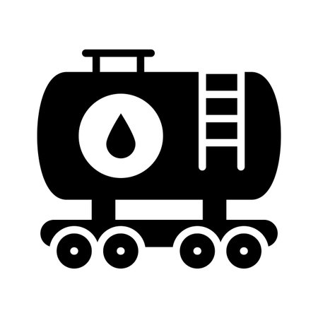 A well designed handy glyph icon of patrol tankのイラスト素材