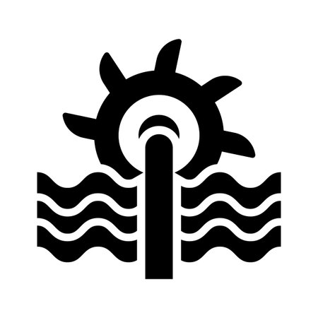 Have a look at this glyph icon of water turbine energyのイラスト素材