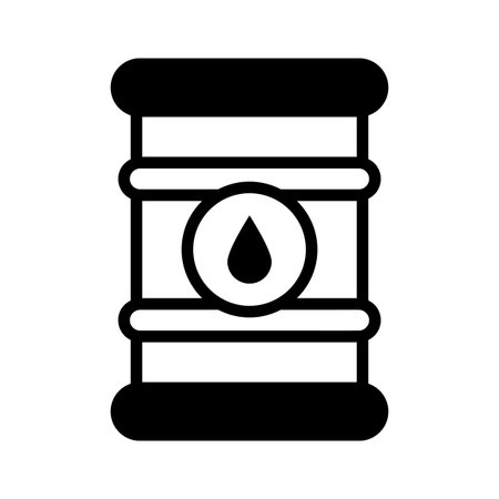 Oil barrel icon creatively designed in glyph styleのイラスト素材