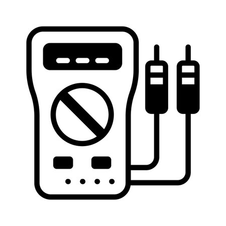 Ready to use glyph style icon of voltmeterのイラスト素材