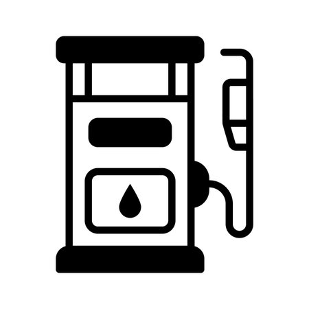 Grab this premium glyph style icon showing gas stationのイラスト素材