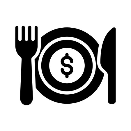 An editable solid icon showing event budgetingのイラスト素材