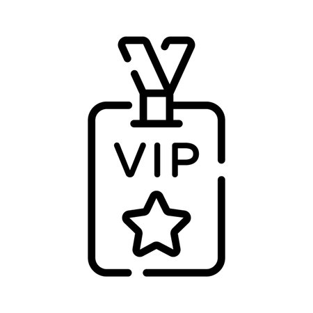 Grab this linear icon of vip event passのイラスト素材