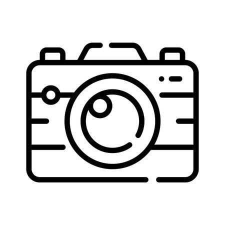 An editable linear style icon of event cameraのイラスト素材