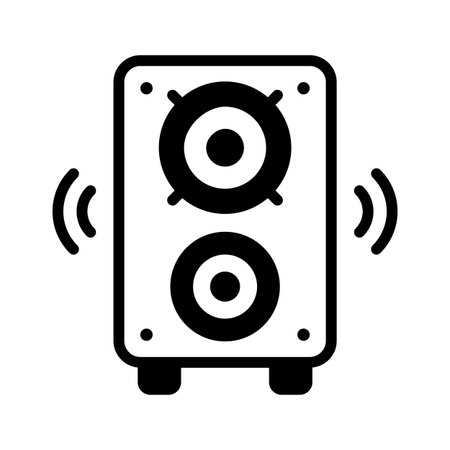 A glyph icon representing party music speakerのイラスト素材