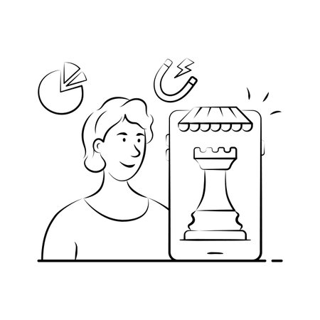 Take a look at this amazing hand drawn illustration of marketing strategyのイラスト素材