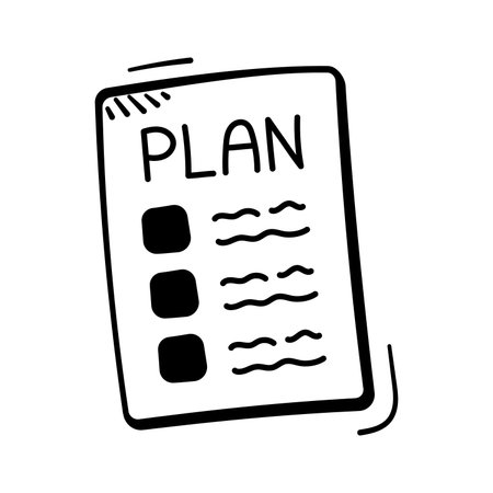 Business plan document icon for finance strategy, management, success.のイラスト素材