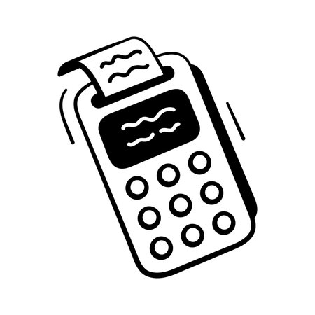 POS machine icon for finance, shopping, payment, digital transactions.のイラスト素材