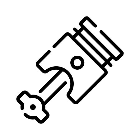 Engine piston icon, mechanic, and automotive concepts.のイラスト素材