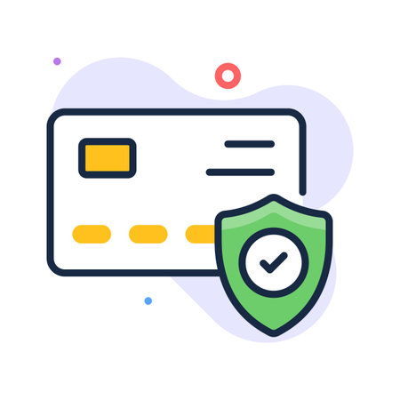Secure payment icon symbolizing safe transactions and online money protectionのイラスト素材