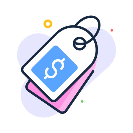 Price tag icon symbolizing sales, offers, discounts, and shoppingのイラスト素材