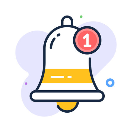 Creatively crafted notification bell in modern design styleのイラスト素材