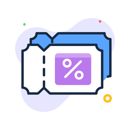 Shopping deals, vouchers, and ecommerce offers, discount coupon icon designのイラスト素材