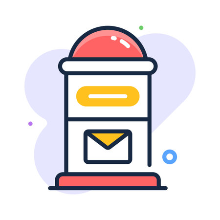 Letter box icon representing mail, communication, and ecommerce shoppingのイラスト素材