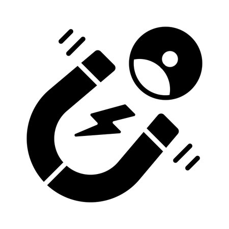 Creatively crafted customer attraction icon in flat outline styleのイラスト素材