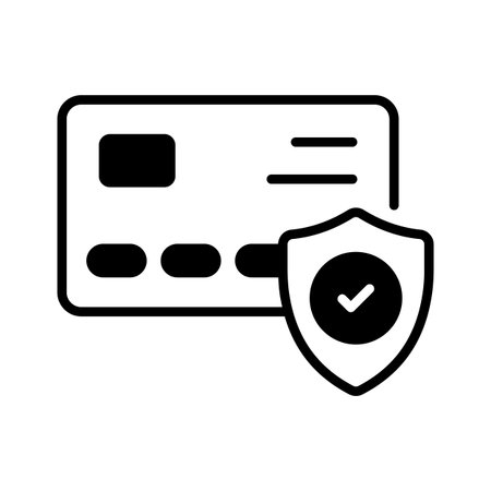 Secure payment icon symbolizing safe transactions and online money protectionのイラスト素材