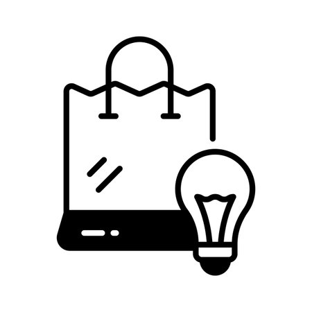 Creative shopping, online marketing, concept icon of shopping ideaのイラスト素材