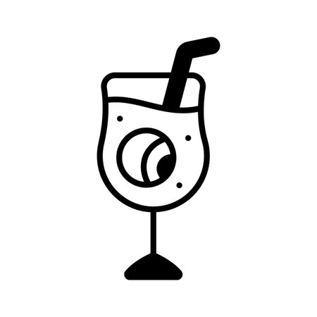 Bloody eyeball in glass, concept flat icon of spooky Halloween partiesのイラスト素材