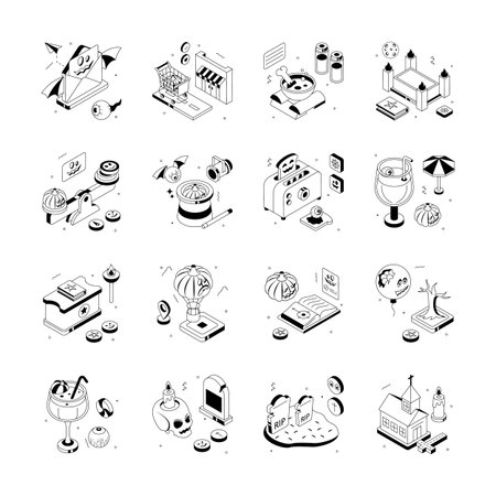 Grab this creatively designed halloween isometric illustrations, ready for premium use