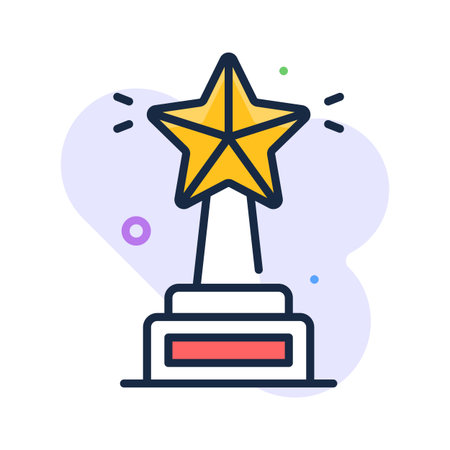Carefully destined icon of award in modern design styleのイラスト素材