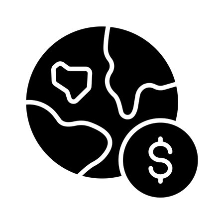 glyph icon of global business in modern design styleのイラスト素材