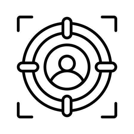 Focus, precision, and goal achievement, ready to use icon of customer huntingのイラスト素材