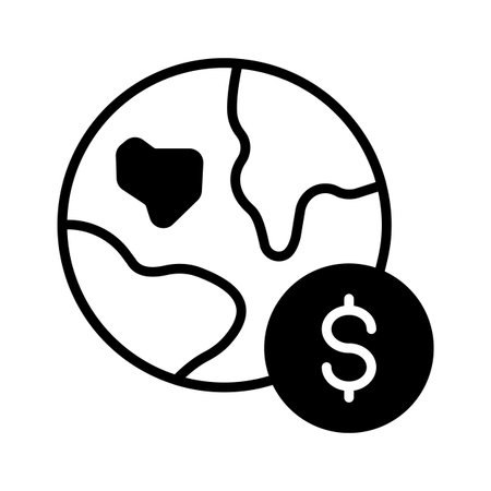 glyph icon of global business in modern design styleのイラスト素材