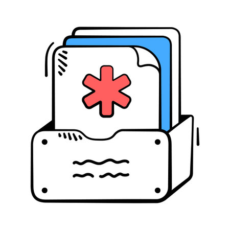 Hand drawn icon of a patientのイラスト素材