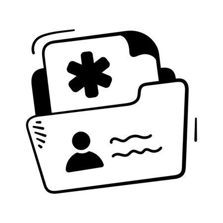 Hand drawn icon of a patient