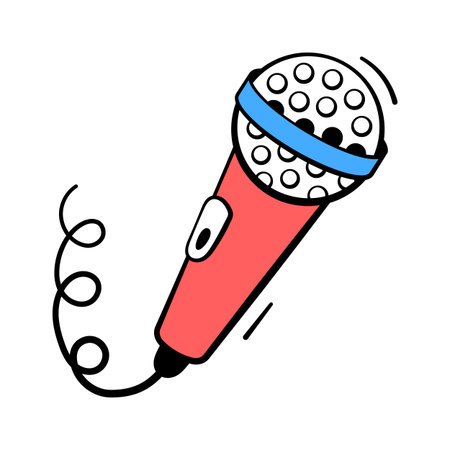 Microphone vector design isolated on white background, ready to use iconのイラスト素材