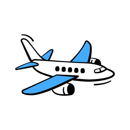 An icon of airplane representing modern aviation and air transport.のイラスト素材