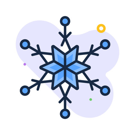Get this amazing flat outline icon of snowflake, winter, cold weather, snow, and holidays