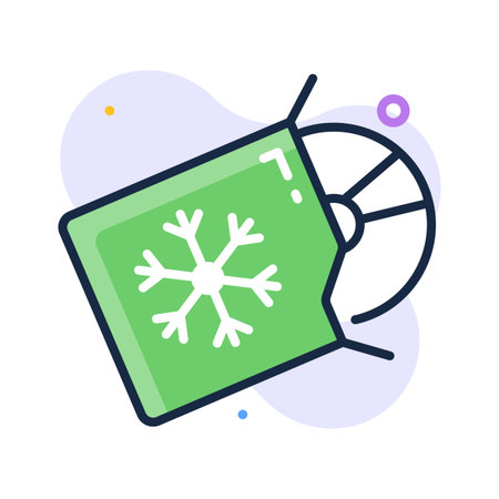 Grab this creative icon of compact disc in flat outline modern styleのイラスト素材