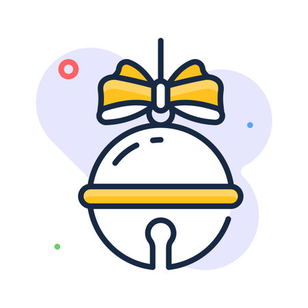 Grab this amazing hand drawn icon of christmas bellのイラスト素材