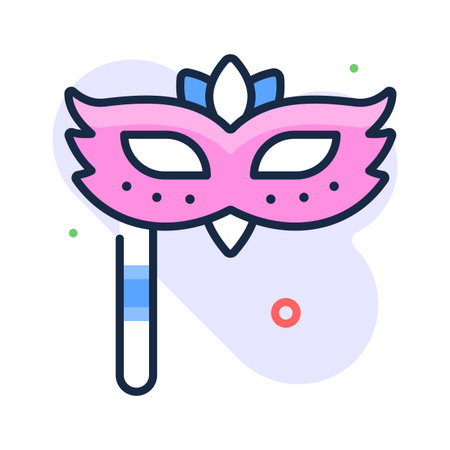 An editable icon of Party mask in trendy style, A beautiful party prop masqueradeのイラスト素材