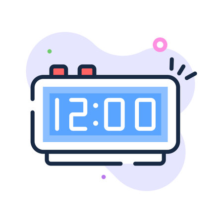 Clock showing midnight countdown for New Year celebrationのイラスト素材