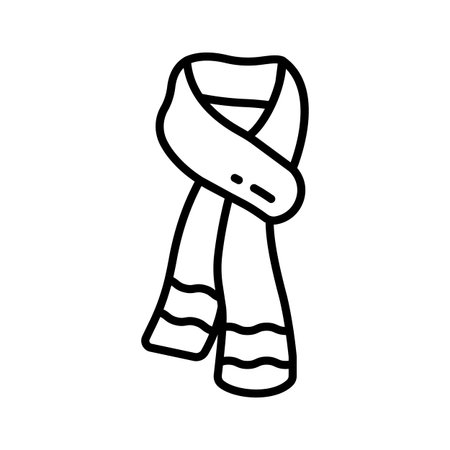 Warm winter scarf in festive Christmas, ready to use premium vectorのイラスト素材
