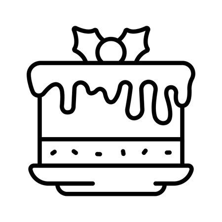 An amazing chocolate cake with cream, delicious christmas dessertのイラスト素材