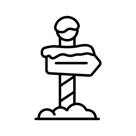 Festive North Pole signpost representing Christmas destination, modern vectorのイラスト素材