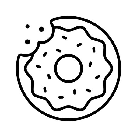 Delicious frosted donut symbolizing Christmas and New Year dessertsのイラスト素材